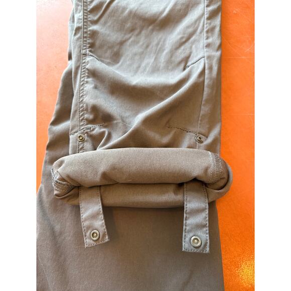 PrAna Halle Roll Pants Sz 14 Short Gray Stretch Zion Hiking Travel Outdoor - Picture 8 of 8